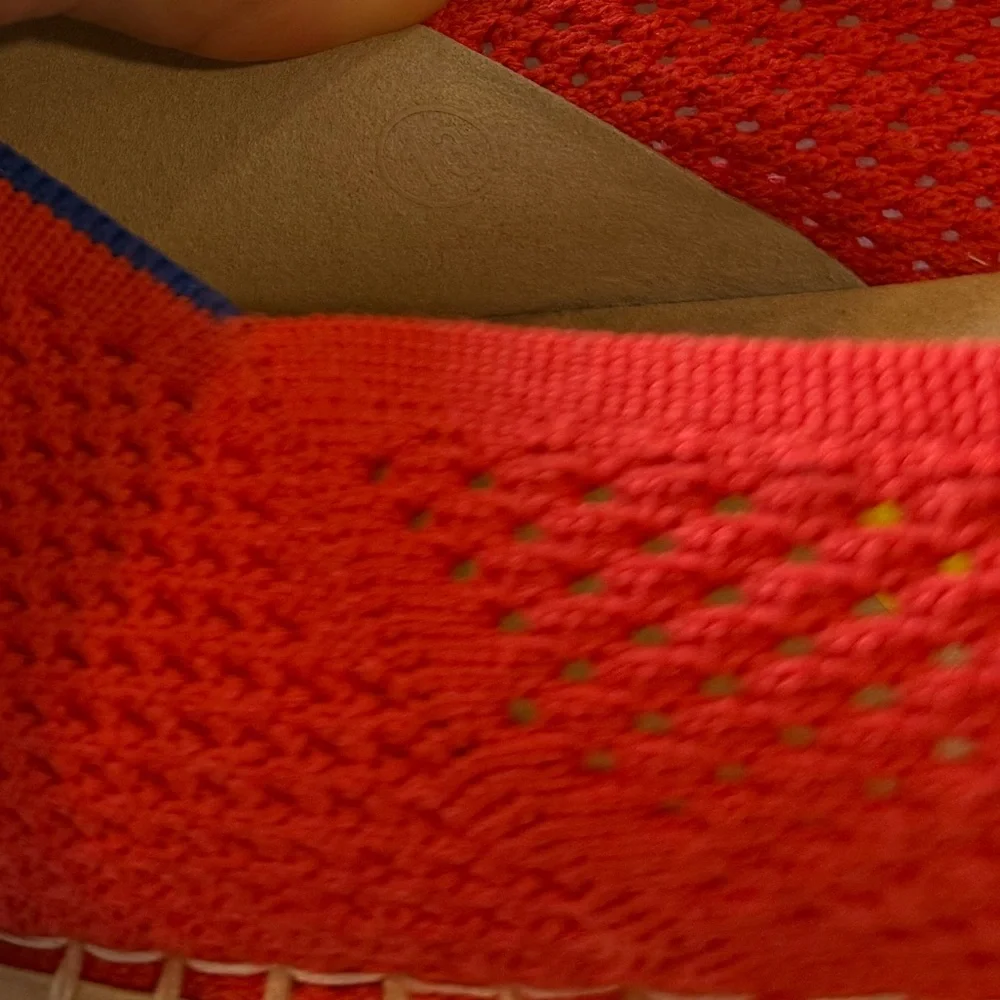 NEW ROTHYS Boardwalk Red Wrap Espadrilles Flats Slip Ons
